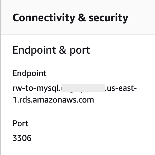 Endpoint and port information