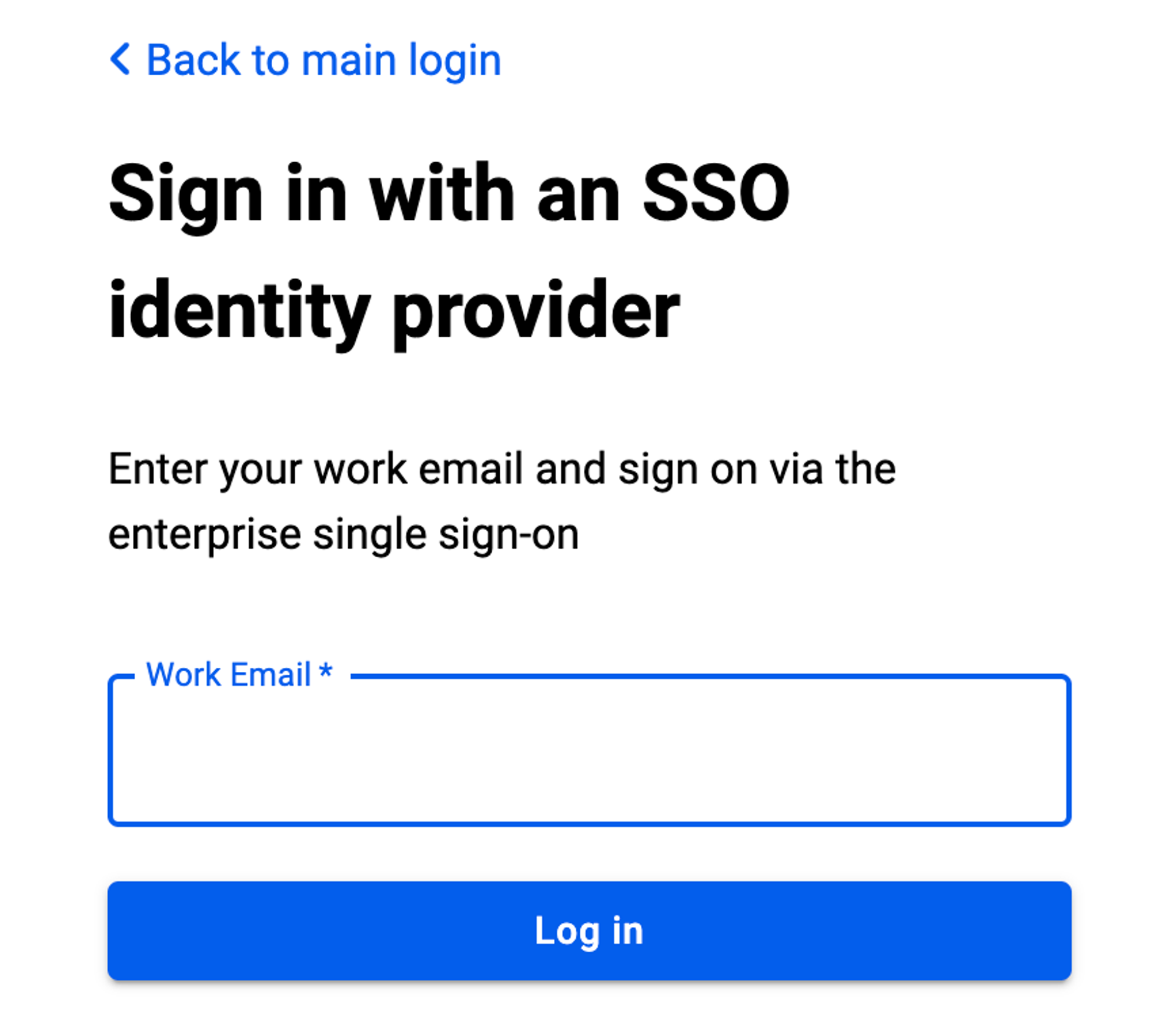 Sign in with an SSO identity provider